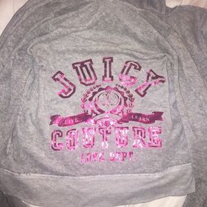 Gray Juicy Couture zip up sweatshirt