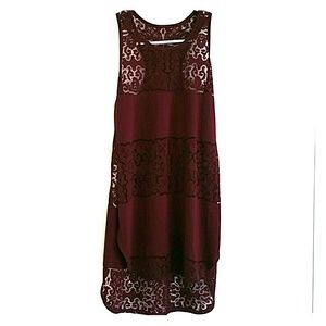 Burgandy long tanktop/dress