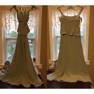 dress w// color and design matched jacket.