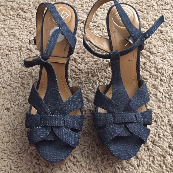 Denim BCBG heels