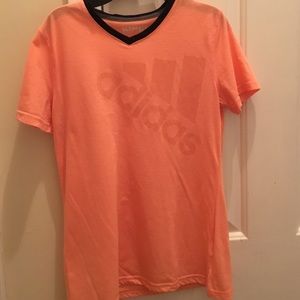 Large, Orange, Adidas tee
