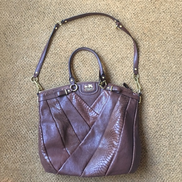 Authentic Brown Leather Coach Purse