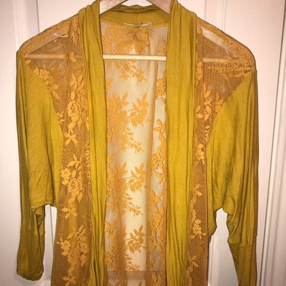 Mustard yellow cardigan