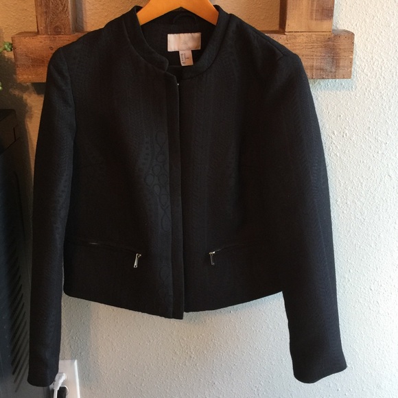 H&M Cropped Jacquard Jacket