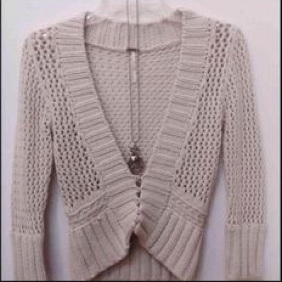 SOLD Free People Ivory Shrug SP Great for Fall - Picture 2 of 5