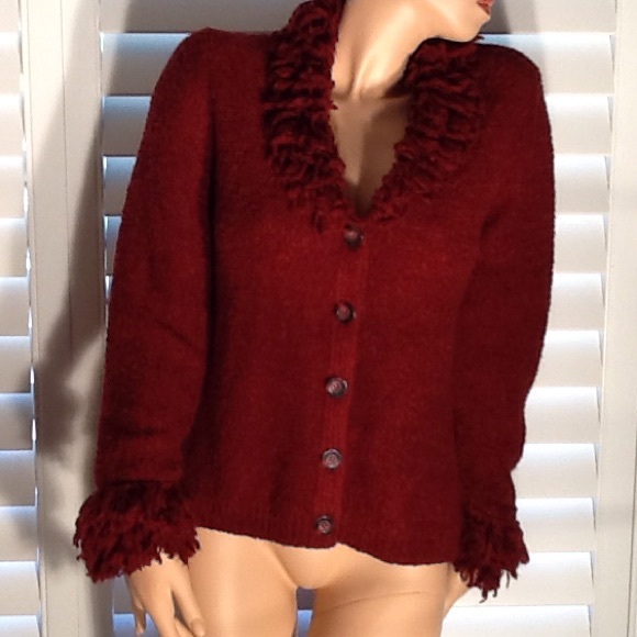 💋Sarah Bentley Burgundy/Rust Cool Sweater💋