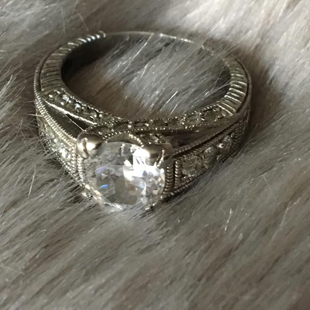 Real Silver Ring with a Cubic Zirconia Stone