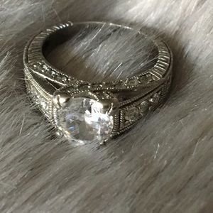 Real Silver Ring with a Cubic Zirconia Stone