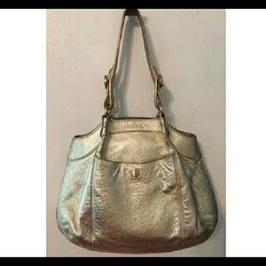 Hogan by Tod's metallic leather tote