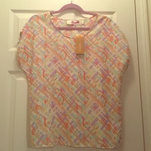 Short sleeve multi-colored shirt