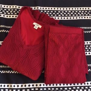 Knit Top and Skirt Set