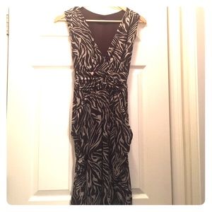 Tan/brown short printed dress