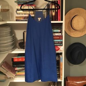 Blue Jcrew string strap dress