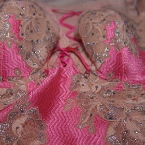 Valentine's Day! Lace garter Swarovski lingerie