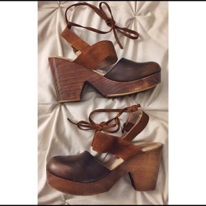 Free People Leather Belmont Clogs