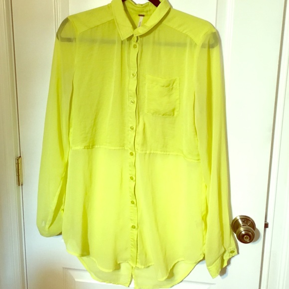 Lime/yellow gorgeous free people top!