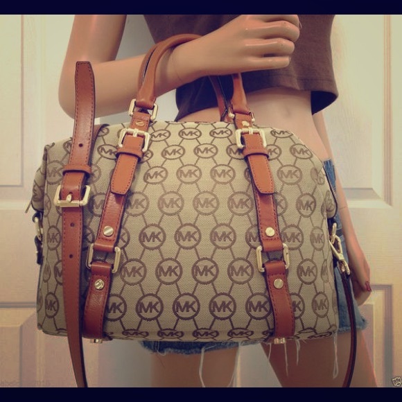 Michael Kors Monogrammed Bedford Leather Handbag