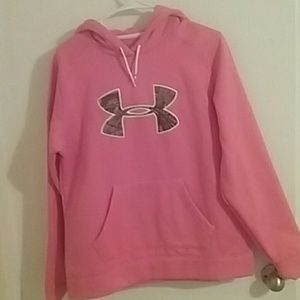 Pink under armour hoodie