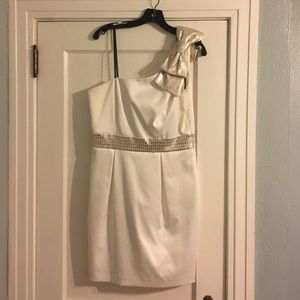 Off-white Sateen Laundry by Shelli Segal Dress
