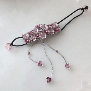 Flower Ponytail Hair Band in Pink