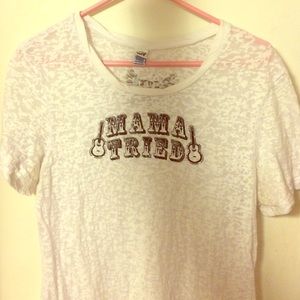Junk Gypsy "Mama Tried" burnout tee