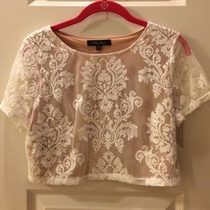 White Lace Two Piece Set