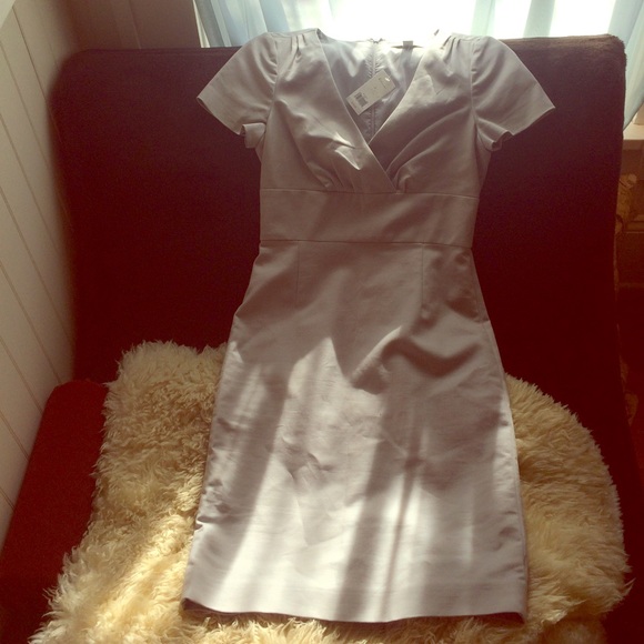Banana Republic Stretch Cotton Gray Dress Sz2 NWT