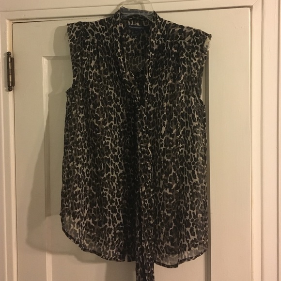 French Connection Leopard Blouse - Picture 1 of 3