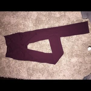 Lululemon burgundy workout tights