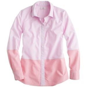 J.Crew pink colorblock button down