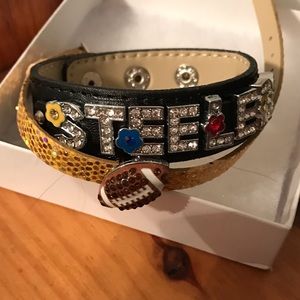 Never worn STEELERS BLING BRACELET