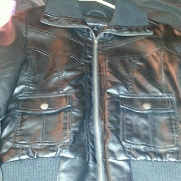 Nwt leather bomber jacket
