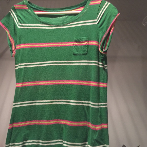 Striped green shirt
