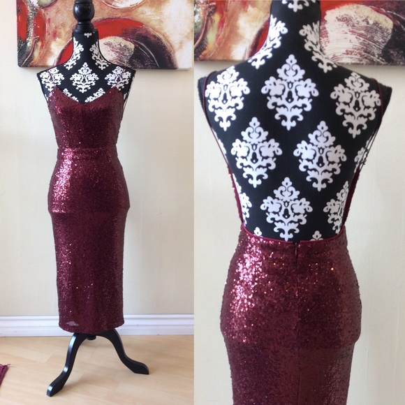 Rehab red dress