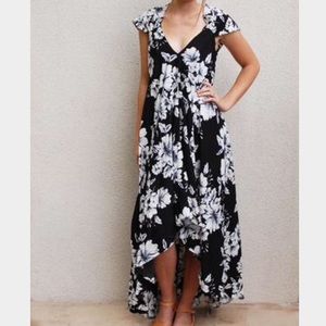 Ark & Co. White Floral Hi-Lo Maxi