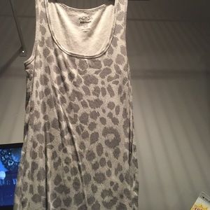 Grey Leopard tank top