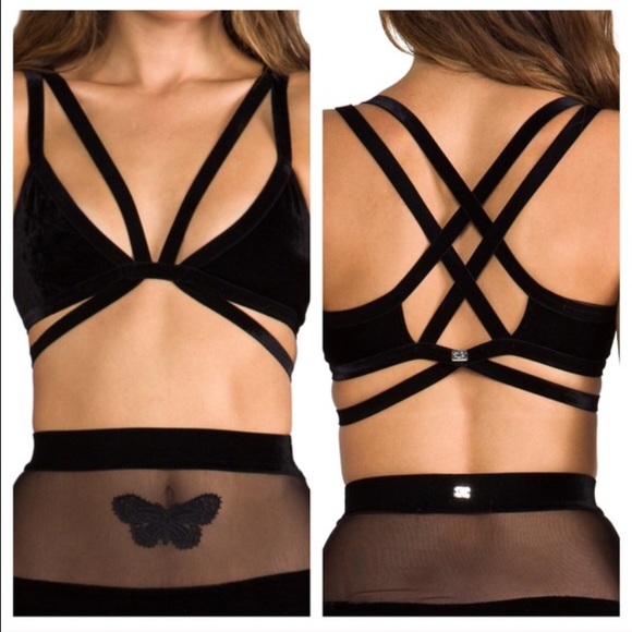 For Love and Lemons Other - For Love and Lemons Love me Knot velvet bra size M