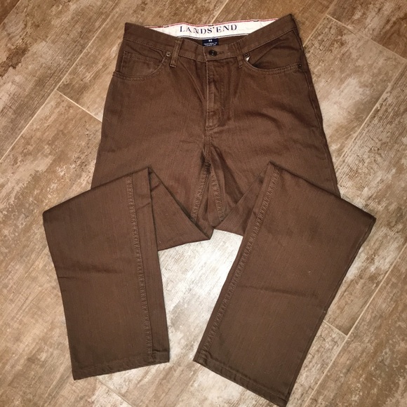 Lands' End Jeans Lands End Mens Brown Denim Jeans Size 330 Poshmark