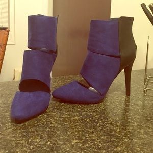 Black and blue heels