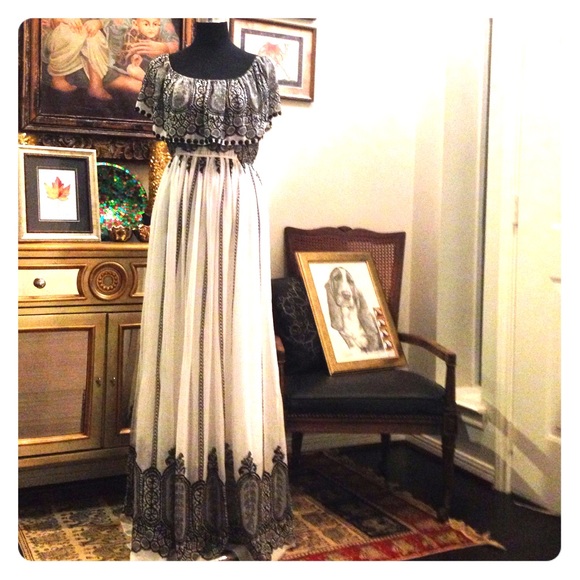 Off the shoulder maxi dress