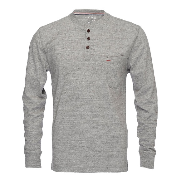 Jachs NY Heather Grey Long Sleeve Henley