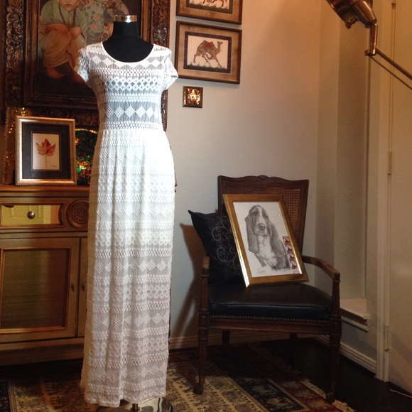 Beautiful lacy maxi dress.