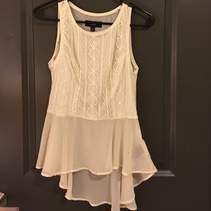 Mossimo lace & sheer peplum top