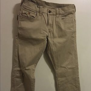 True Religion light Khaki Twill Jeans