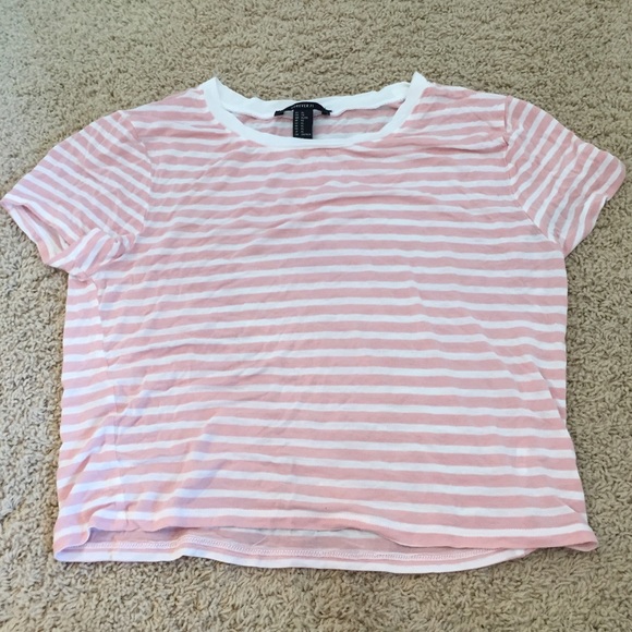 Forever 21 striped cropped T-shirt