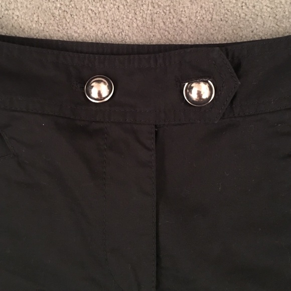 Ann Taylor Black Crop Pants w/ Front Buttons - Picture 2 of 3