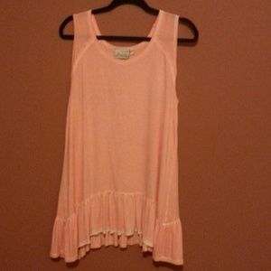 Longer peach tunic