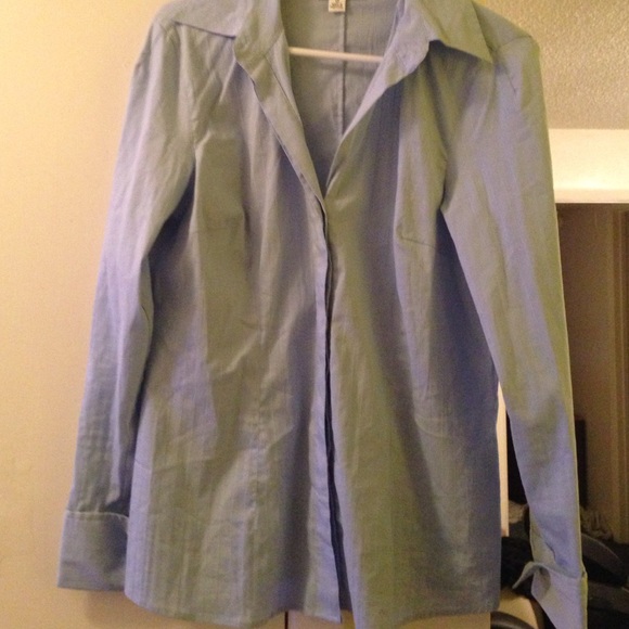Talbots classic blue button down shirt Sz 12