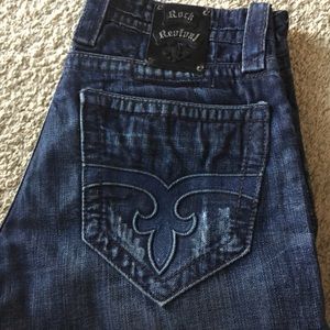 Men's rock revival jeans Jeff straight leg size 32