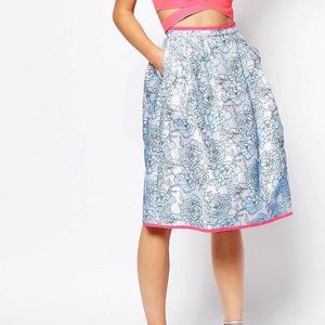 NWOT ASOS Lashes of London Midi Skirt